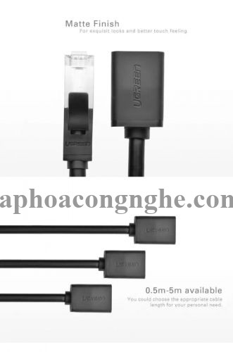 Ugreen 11278 0.5M màu Đen Cáp nối dài Ethernet CAT6 FTP RJ45 NW112 30011278